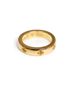 22K Gold CH Plus Band Ring