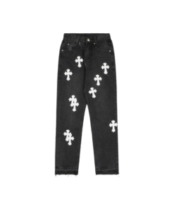 CHROME HEARTS DENIM CROSS BLACK-WHITE