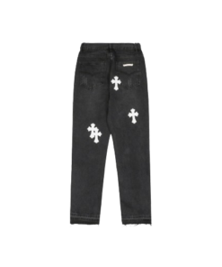 CHROME HEARTS DENIM CROSS BLACK-WHITE