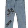 Chrome Hearts Black Multi Cross Patch Denim Pants