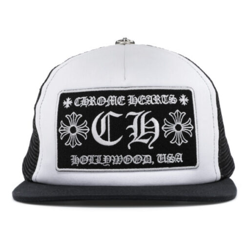 Chrome Hearts CH Hollywood Trucker Hat – BlackWhite