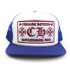 Chrome Hearts CH Hollywood Trucker Hat – Blue White