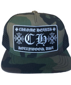 Chrome Hearts CH Hollywood Trucker Hat – blue-black