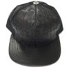 Chrome Hearts Cemetary Cross Leather Stitched Trucker Hat – Black