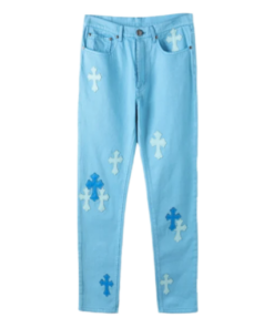 Chrome Hearts Denim Light Blue Jeans