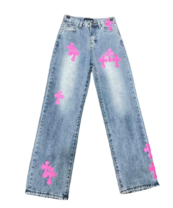 Chrome Hearts Denim Pink Women’s Jeans