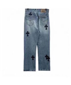 Chrome Hearts Graffiti Red Lips Jeans