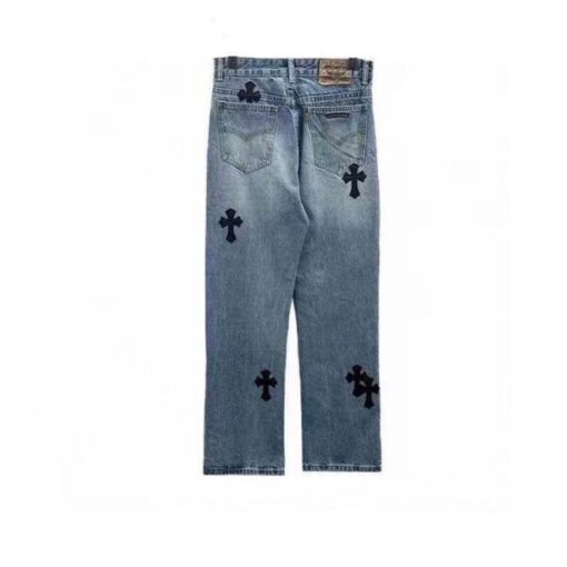 Chrome Hearts Graffiti Red Lips Jeans