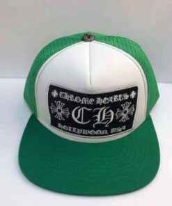 Chrome Hearts Green And White Hollywood Hat