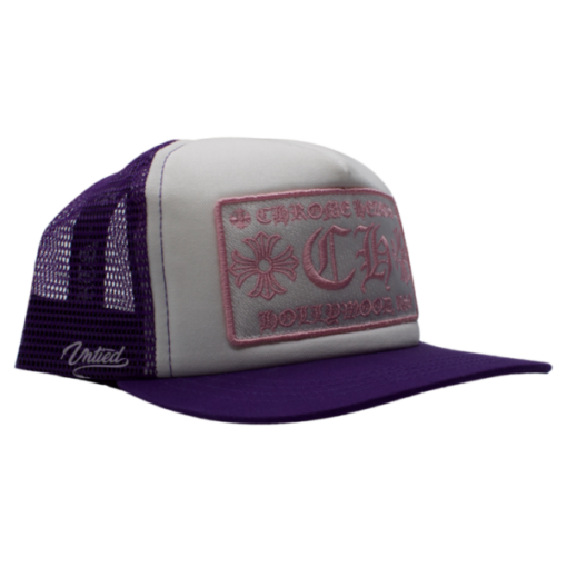 Chrome Hearts Hollywood Trucker Hat PurpleWhitePink