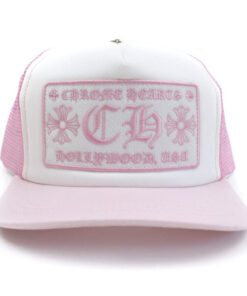 Chrome Hearts Hollywood Trucker Hat – Pink White