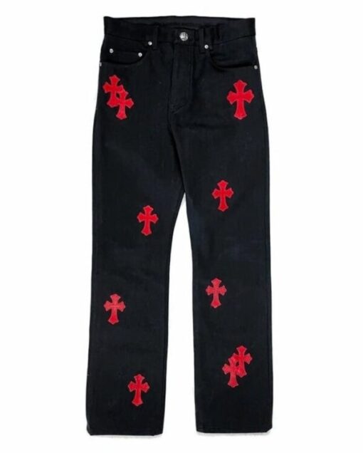 Chrome Hearts Levi’s Red Cross Patch Jeans – Black