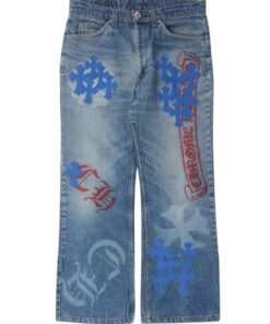 Chrome Hearts Levi’s Stencil Cross Patch Jeans