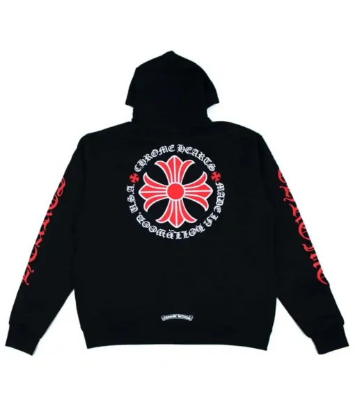 Chrome Hearts Made In Hollywood Plus Cross Zip Up Hoodie – Black