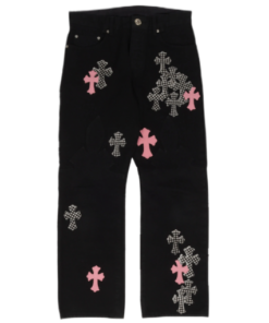 Chrome Hearts Multi Color Cross Jeans