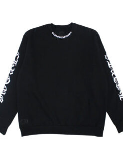 Chrome Hearts Neck Slogan Crewneck – Black