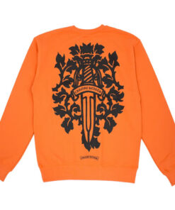 Chrome Hearts Vine Dagger Crewneck Sweatshirt – Orange