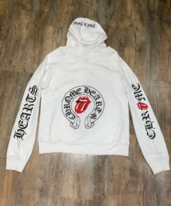 Chrome Hearts × TheRolling-Stones RARE Zip Up Hoodie white