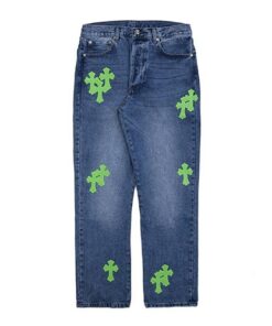 Firmranch Applique Cross Chrome Hearts Pants