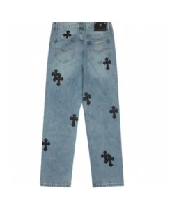 Lemandik Straight Leg Jeans Cross Patch